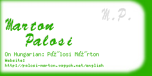 marton palosi business card